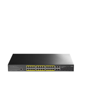 Cudy GS2028PS4 4Port Combo,1Port Konsol, 24Port Gigabit 300W PoE Yönetilebilir Rack Mount Metal Switch